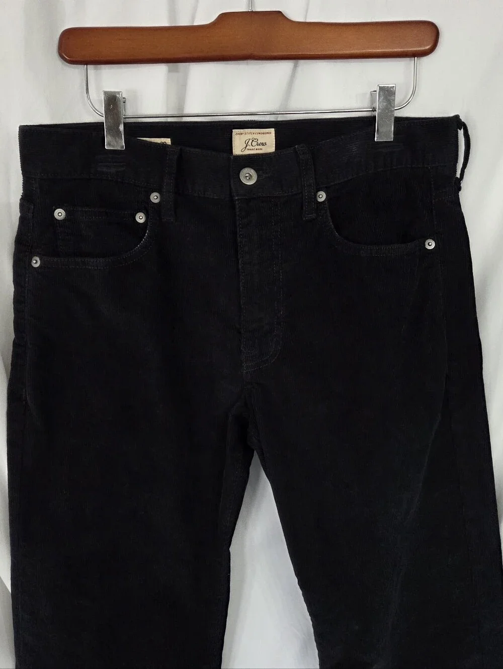 J. Crew Navy Corduroy Straight-Leg Pants Size 30W